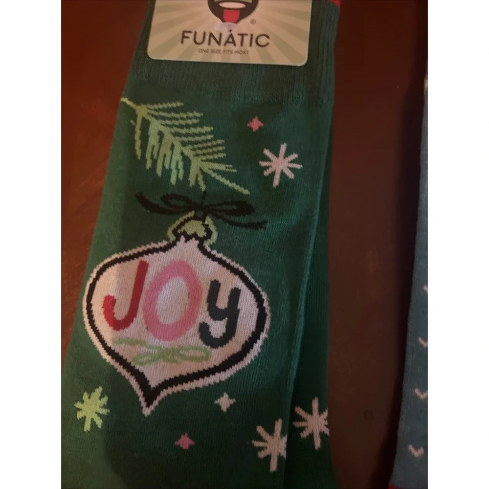2 Pairs Women‎ /Men Christmas Holiday Socks Joy Hey Jesus It's Your Birthday